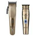 StyleCraft Rogue Professional 9V Magnetic Motor Cordless Clipper and Trimmer Combo Set - Matte Gunmetal 2 pc.